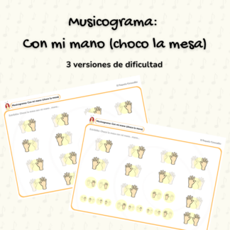 Musicograma: Con mi mano (choco la mesa) - PDF descargable