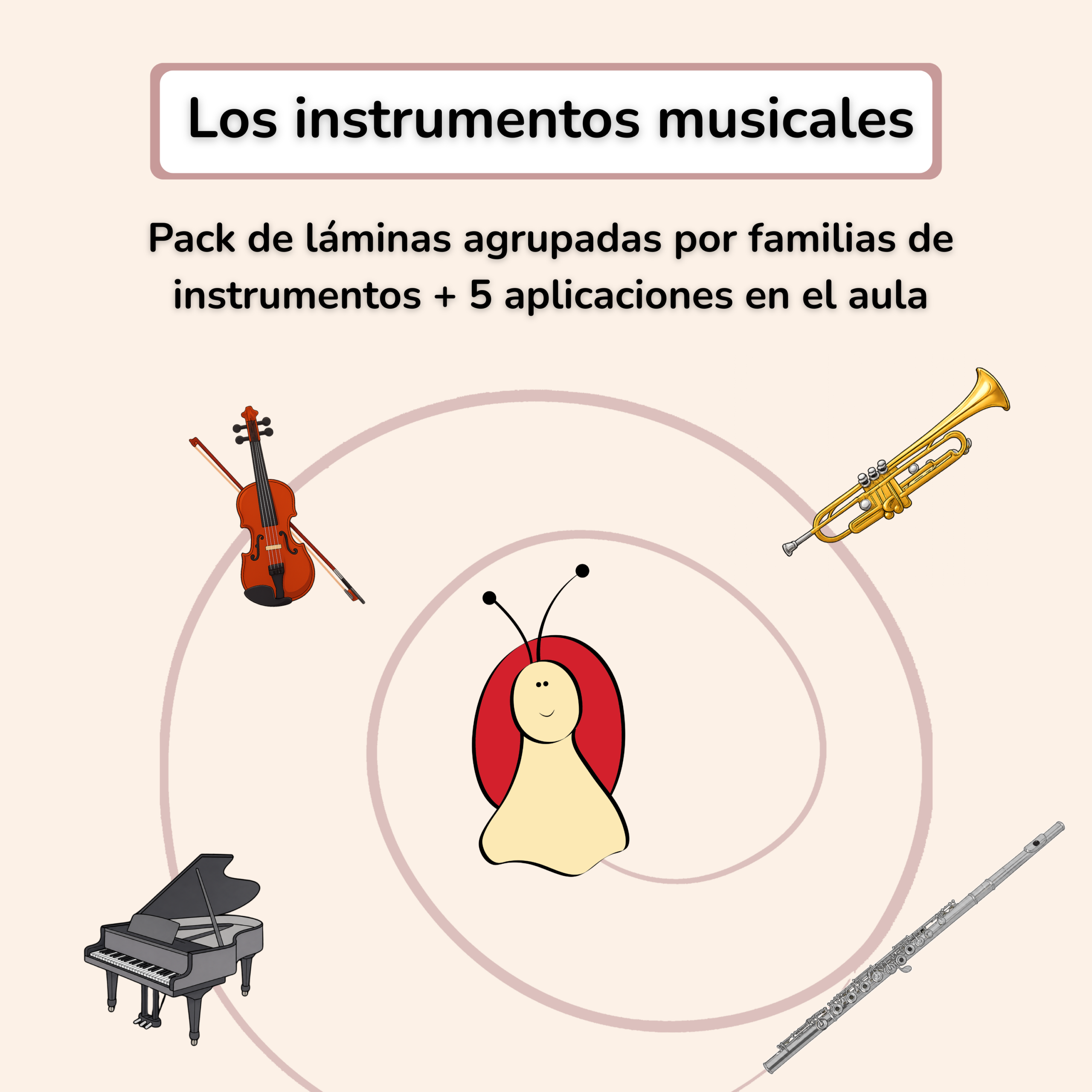 Pack de láminas descargables: Los instrumentos musicales + 5 recursos para el aula